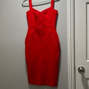 Red bodycon dress